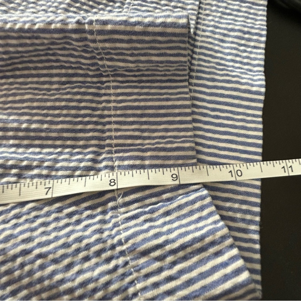 POLO Ralph Lauren Men's Seersucker Shorts Blue White Striped Size 44T - Picture 7 of 8